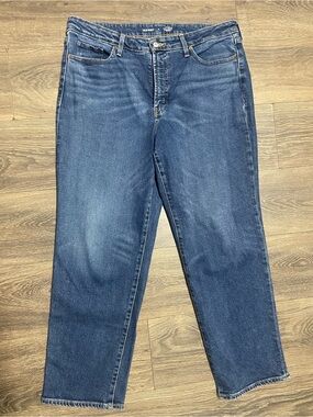 Old Navy OG Loose high rise Straight Fit Blue denim Jeans pants woman size 16